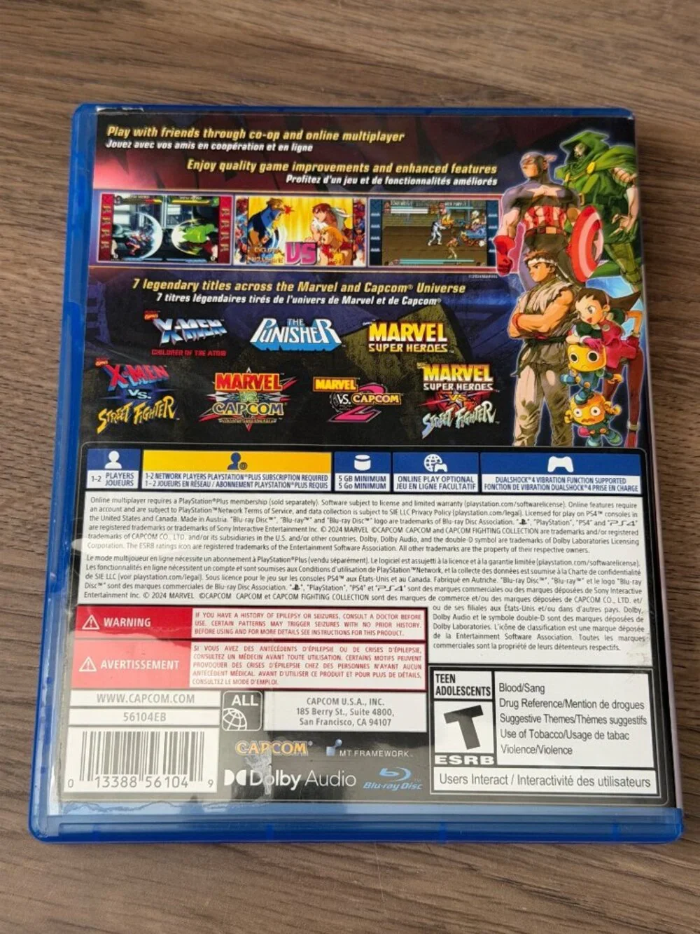 Marvel vs. Capcom Fighting Collection: Arcade Classics (PlayStation 4, PS4) CIB